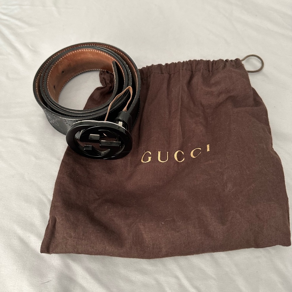 GG Supreme belt with G buckle (Authentic)